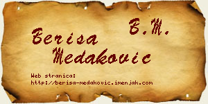 Beriša Medaković vizit kartica